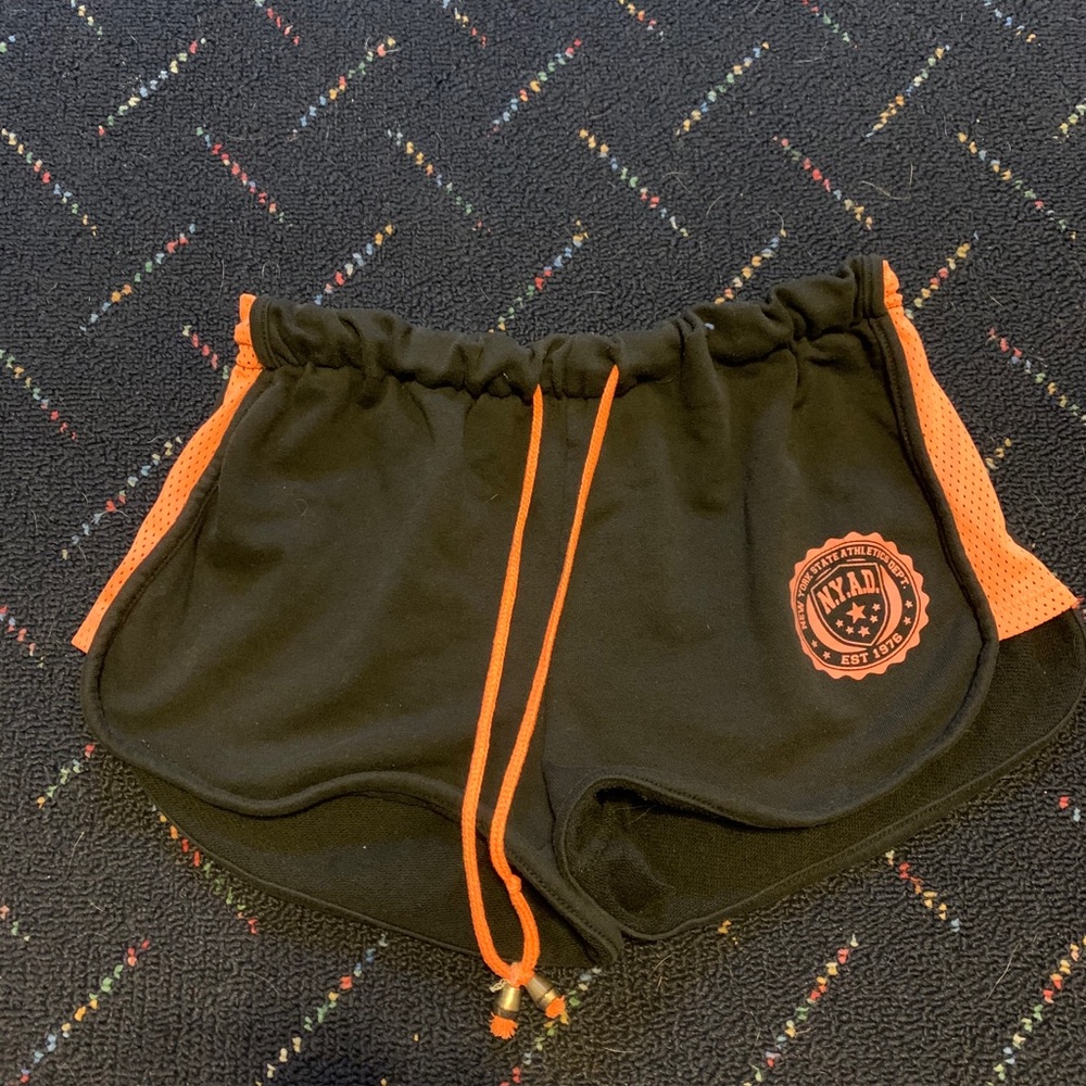 Black and Orange Cotton Shorts